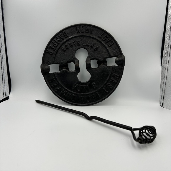 Vintage cast-iron damper 8 inch Northland, with pin - Picture 2 of 6